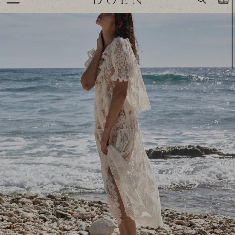 Doen Sebastian’s lace skirt NWT new Small sea salt
